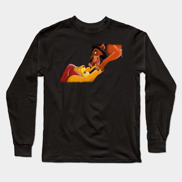 Lion King Mufasa and Scar Long Sleeve T-Shirt by MEArtworks